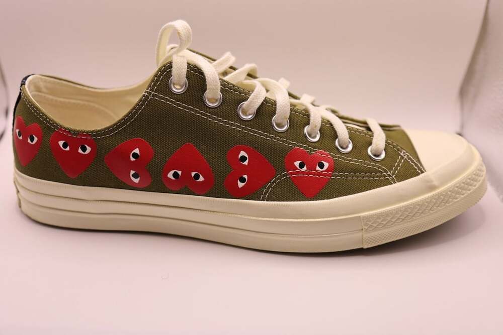 Converse Chuck 70 Low x Comme des Garçons Play Multi Heart Fir Green